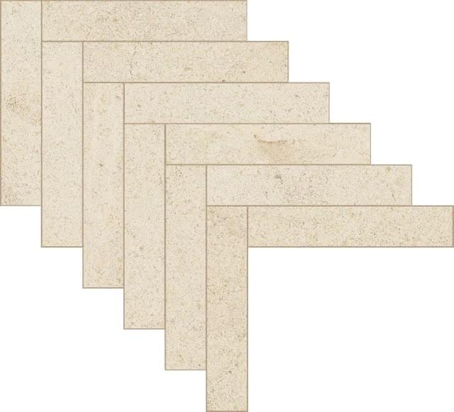 Плитка Florim Biotech Crema Stone Herringbone 9 mm 44.9x69.8 см, поверхность матовая