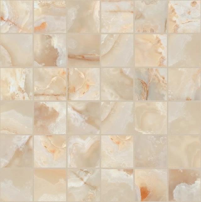 Плитка Florim Onyx And More Golden Onyx Glossy Mosaico 9 mm 30x30 см, поверхность глянец