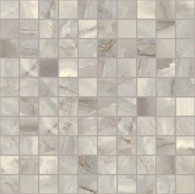Плитка Florim Onyx And More Silver Onyx Satin Mosaico 30x30 см, поверхность полуматовая