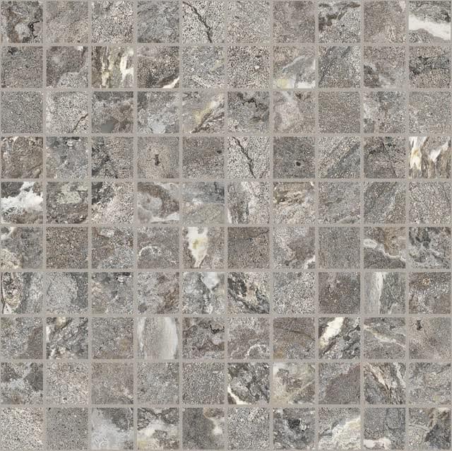 Плитка Florim Onyx And More Silver Porphyry Mosaico 30x30 см, поверхность матовая, рельефная