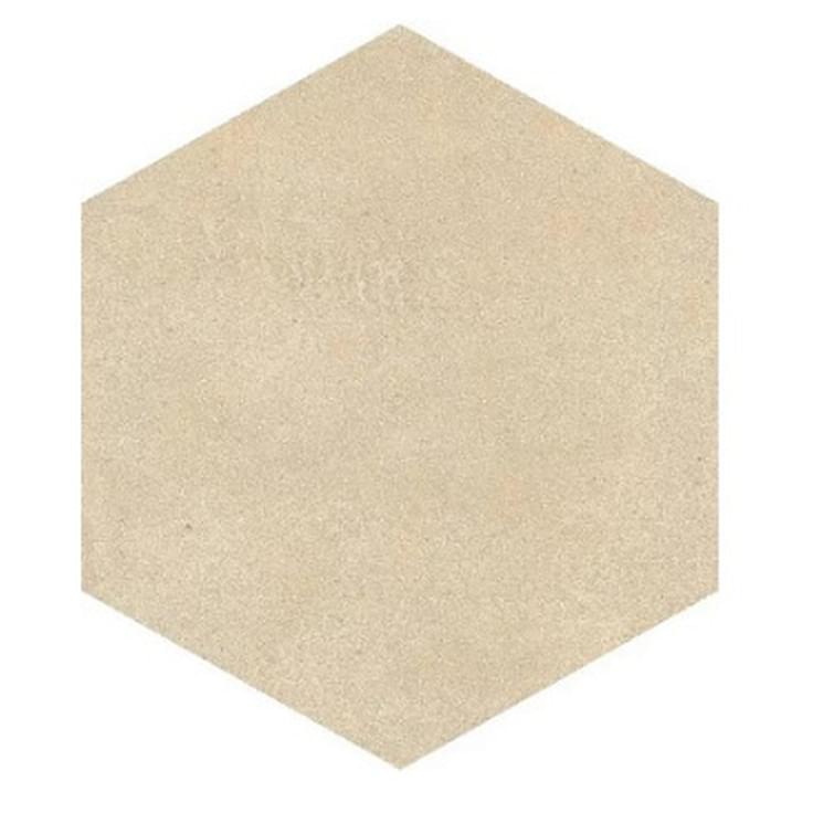 Плитка Florim Sensi Terre By Thun Cotone Grana Grip Esagono 20x22 см, поверхность матовая, рельефная