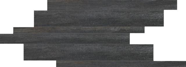 Плитка Florim Walks 1.0 Black Modulo Listello Sfalsato Matte 21x40 см, поверхность матовая