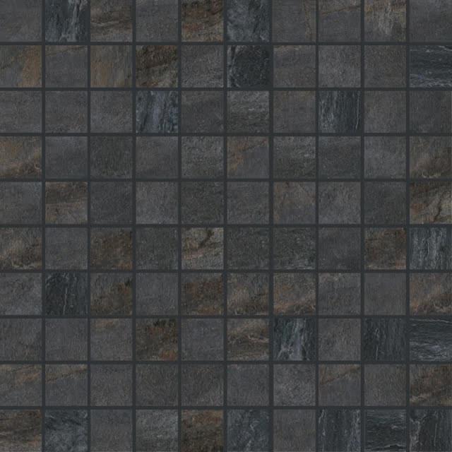 Плитка Florim Walks 1.0 Black Mosaico 30x30 см, поверхность матовая