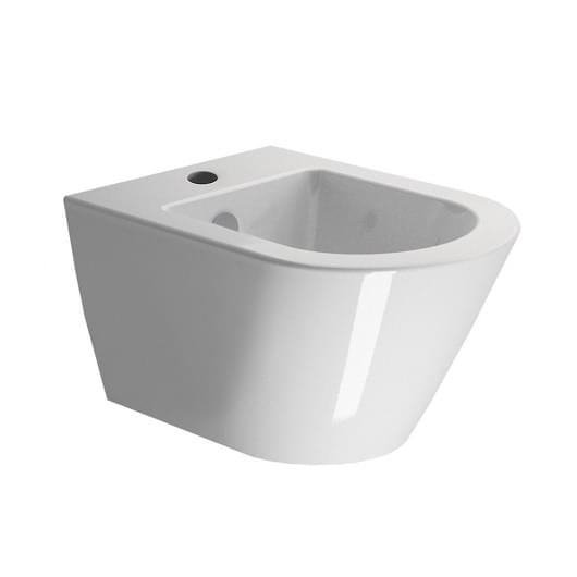 Плитка GSI Kube X Биде подвесное KUBE X с крепежом белый  поверхность глянец