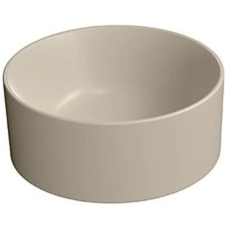 Плитка GSI Kube X Раковина накладная KUBE X круглая 320x320x120 мм бежевый матовый  поверхность матовая