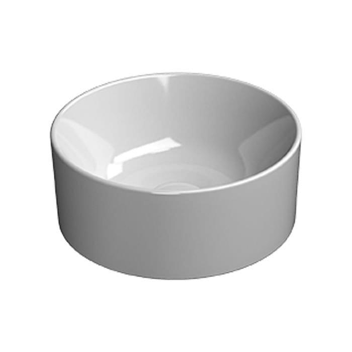 Плитка GSI Kube X Раковина накладная KUBE X круглая 320x320x120 мм белый  поверхность глянец