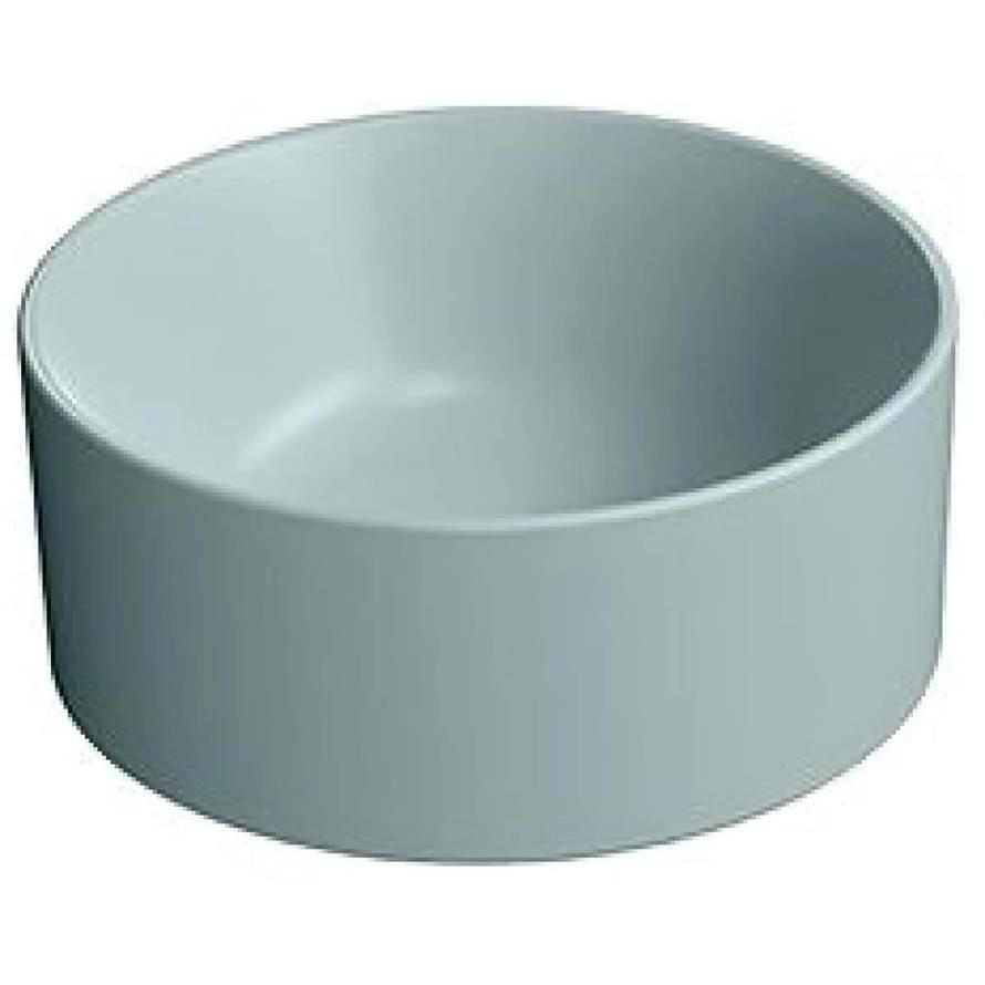 Плитка GSI Kube X Раковина накладная KUBE X круглая 320x320x120 мм голубой матовый  поверхность матовая