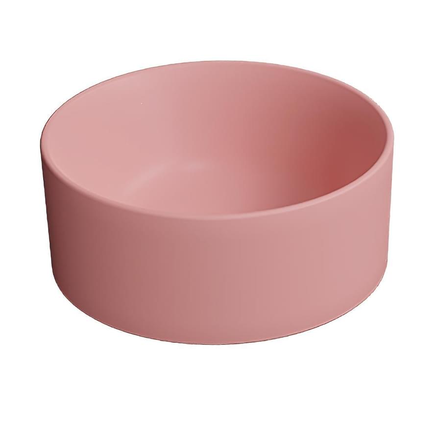 Плитка GSI Kube X Раковина накладная KUBE X круглая 320x320x120 мм розовый матовый  поверхность матовая