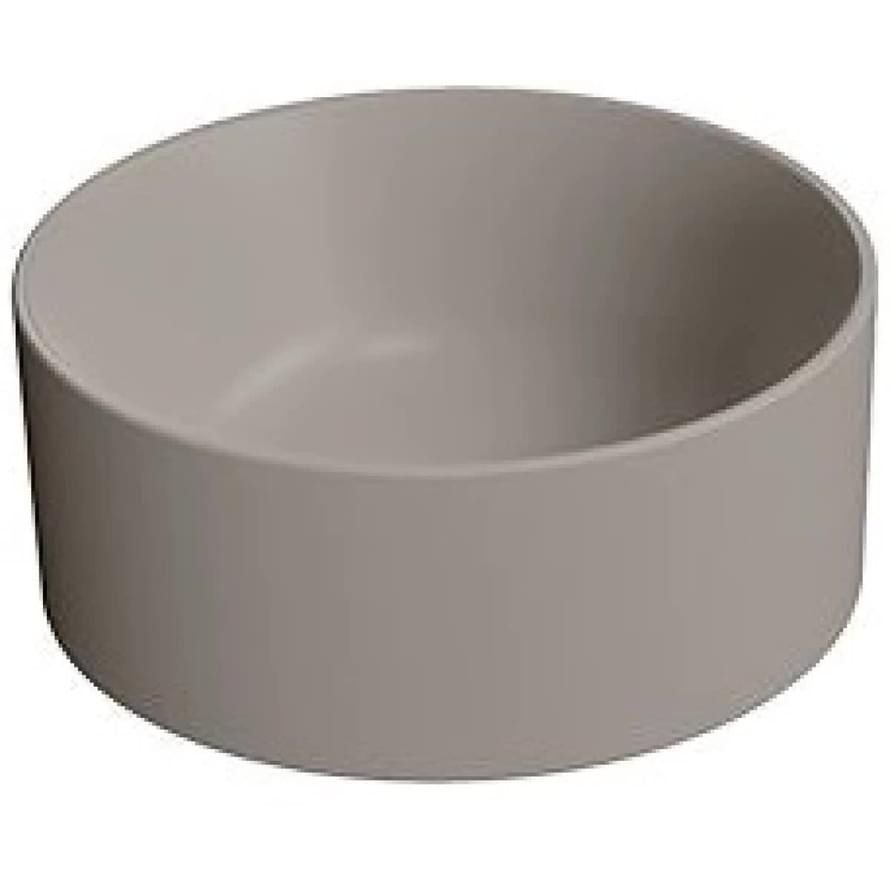 Плитка GSI Kube X Раковина накладная KUBE X круглая 320x320x120 мм серый беж матовый  поверхность матовая