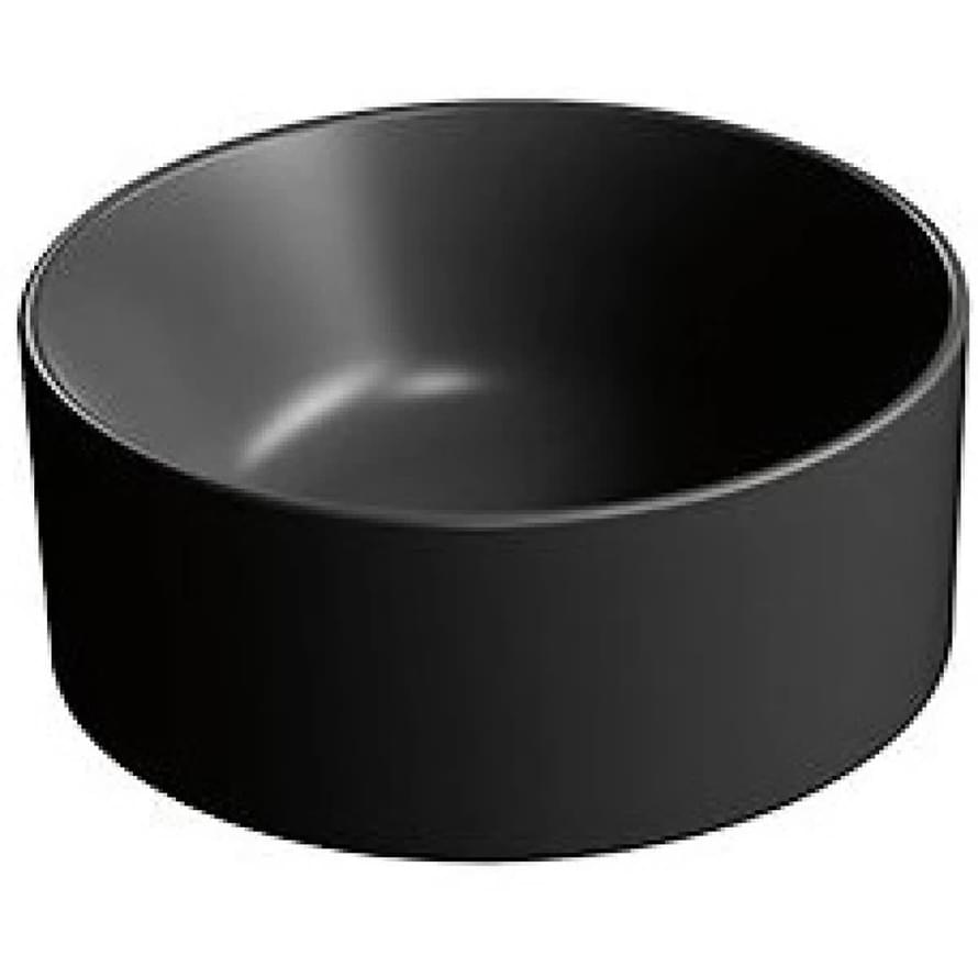 Плитка GSI Kube X Раковина накладная KUBE X круглая 320x320x120 мм черный матовый  поверхность матовая