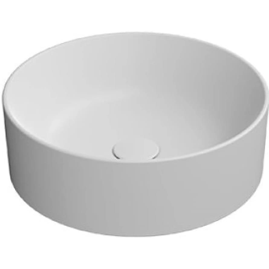 Плитка GSI Kube X Раковина накладная KUBE X круглая 400x400x130 мм белый матовый  поверхность матовая