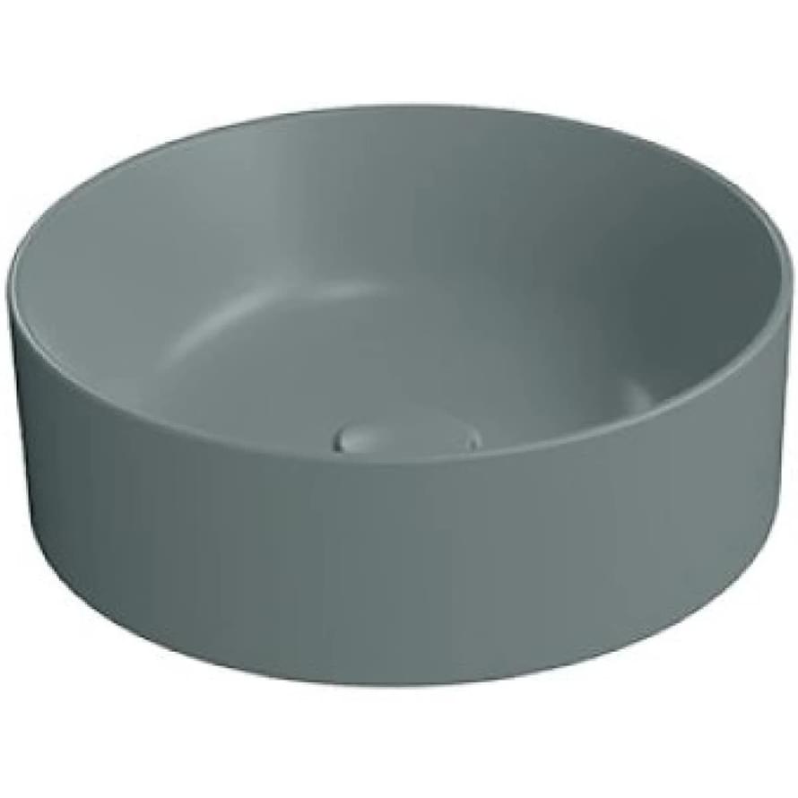 Плитка GSI Kube X Раковина накладная KUBE X круглая 400x400x130 мм зеленый матовый  поверхность матовая