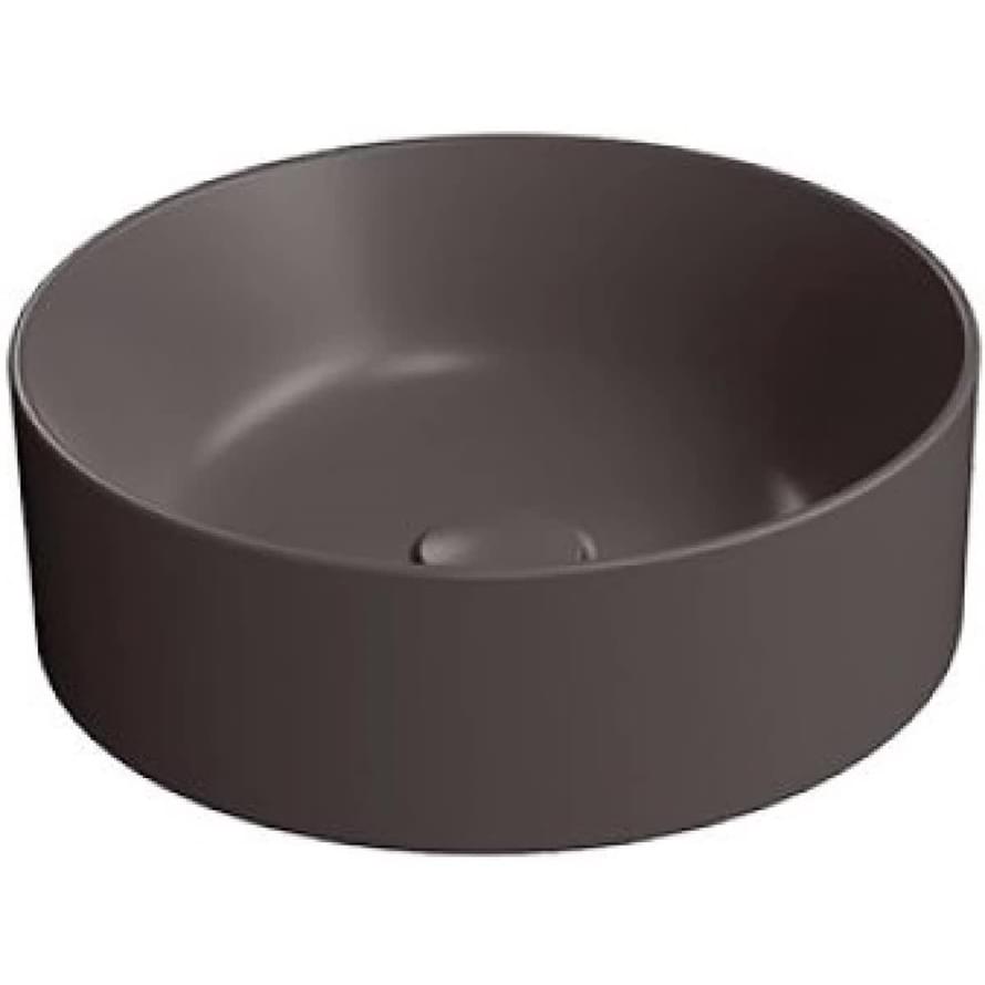 Плитка GSI Kube X Раковина накладная KUBE X круглая 400x400x130 мм коричневый матовый  поверхность матовая