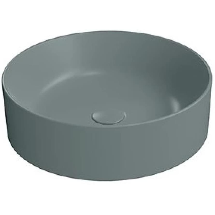 Плитка GSI Kube X Раковина накладная KUBE X круглая 450x450x130 мм зеленый матовый  поверхность матовая