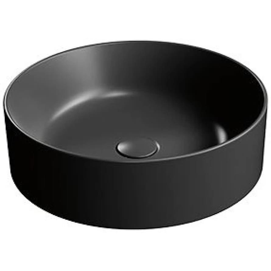 Плитка GSI Kube X Раковина накладная KUBE X круглая 450x450x130 мм черный матовый  поверхность матовая