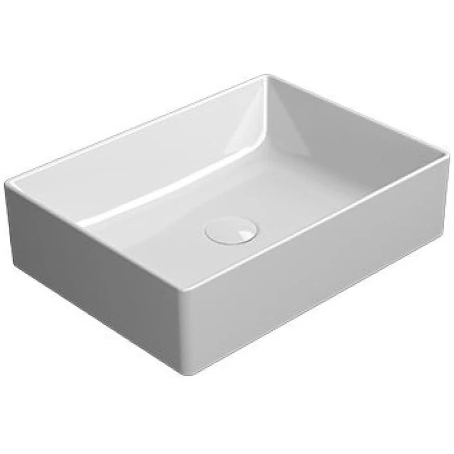 Плитка GSI Kube X Раковина накладная KUBE X прямоугольная 500x370x130 мм белый  поверхность глянец