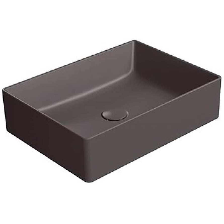 Плитка GSI Kube X Раковина накладная KUBE X прямоугольная 500x370x130 мм коричневый матовый  поверхность матовая