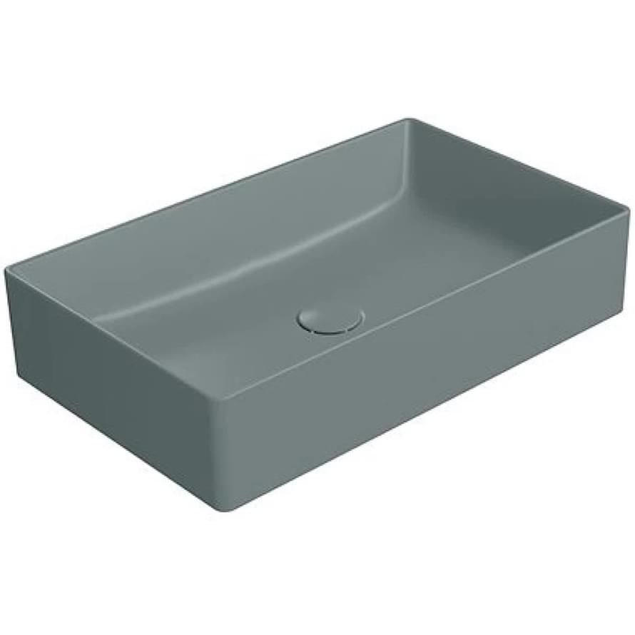 Плитка GSI Kube X Раковина накладная KUBE X прямоугольная 600x370x130 мм зеленый матовый  поверхность матовая