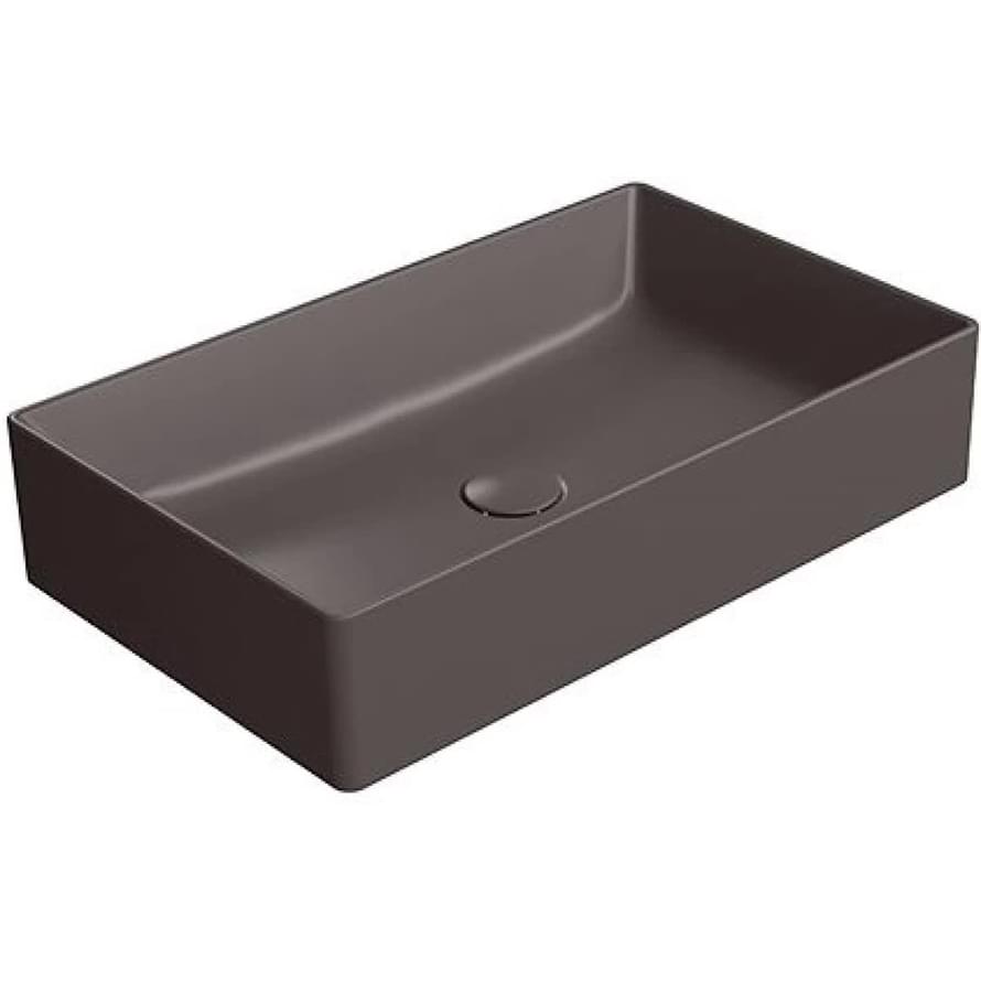 Плитка GSI Kube X Раковина накладная KUBE X прямоугольная 600x370x130 мм коричневый матовый  поверхность матовая