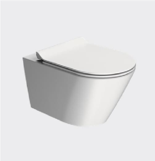 Плитка GSI Kube X Унитаз KUBE X Genius Flush подвесной с крепежом без сиденья белый матовый  поверхность матовая