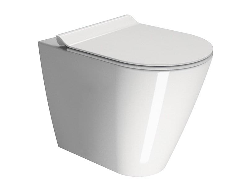 Плитка GSI Kube X Унитаз приставной KUBE X Genius Flush с крепежом без сиденья белый  поверхность глянец