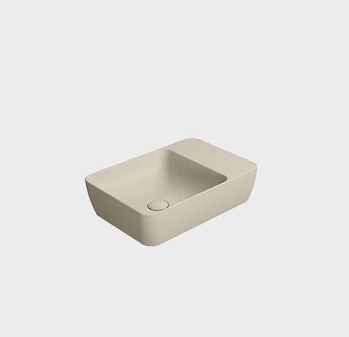Плитка GSI Modo Раковина накладная MODO 500x350x130 мм бежевый матовый  поверхность матовая, рельефная