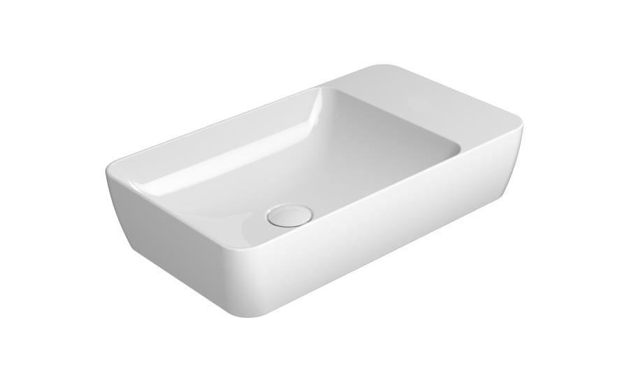 Плитка GSI Modo Раковина накладная MODO 600x350x130 мм белый  поверхность глянец, рельефная