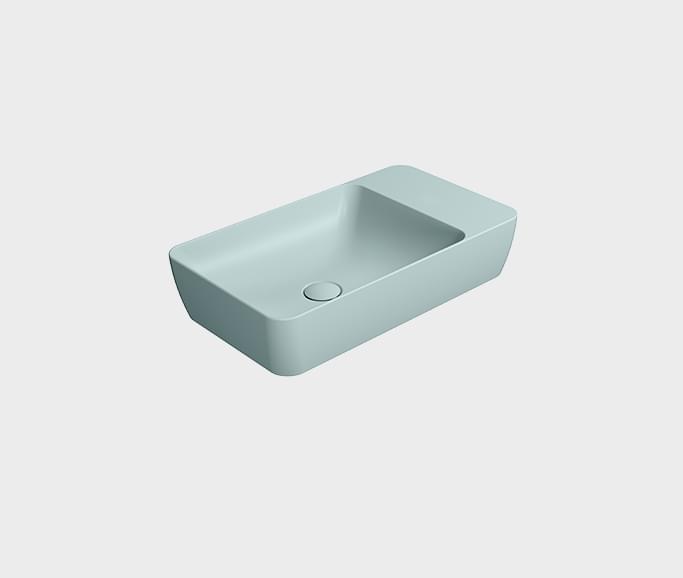 Плитка GSI Modo Раковина накладная MODO 600x350x130 мм голубой матовый  поверхность матовая, рельефная
