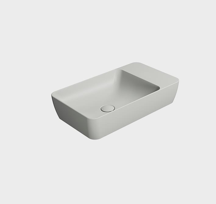 Плитка GSI Modo Раковина накладная MODO 600x350x130 мм серый матовый  поверхность матовая, рельефная