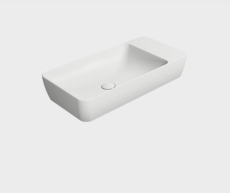 Плитка GSI Modo Раковина накладная MODO 700x350x130 мм белый матовый  поверхность матовая, рельефная