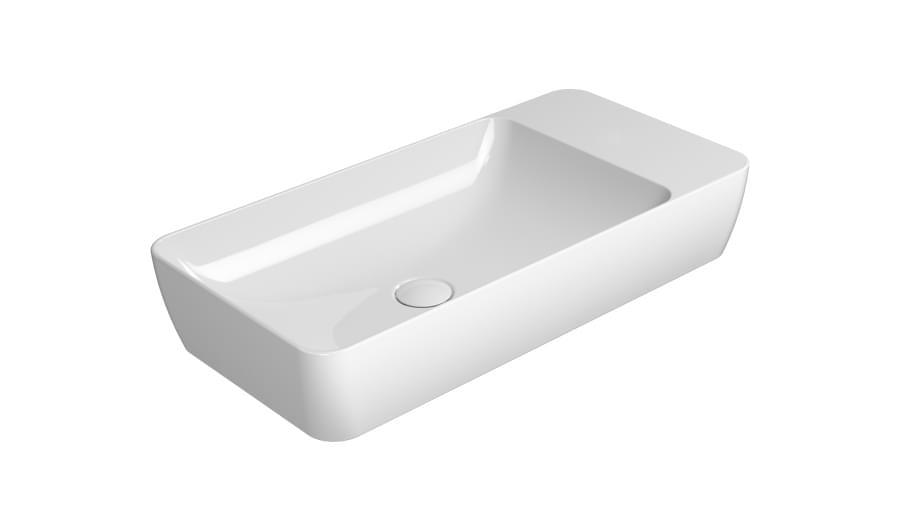 Плитка GSI Modo Раковина накладная MODO 700x350x130 мм белый  поверхность глянец, рельефная