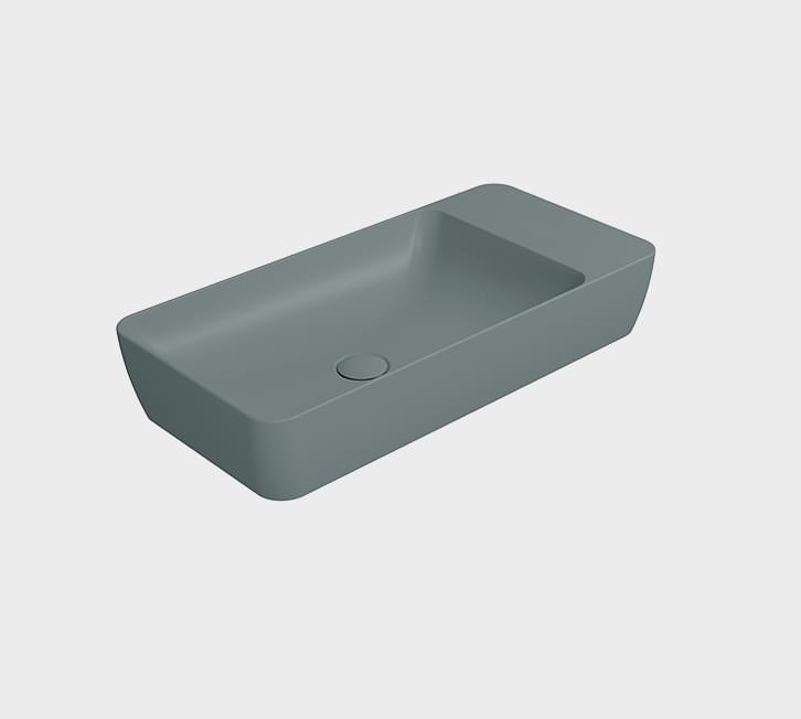 Плитка GSI Modo Раковина накладная MODO 700x350x130 мм зеленый матовый  поверхность матовая, рельефная