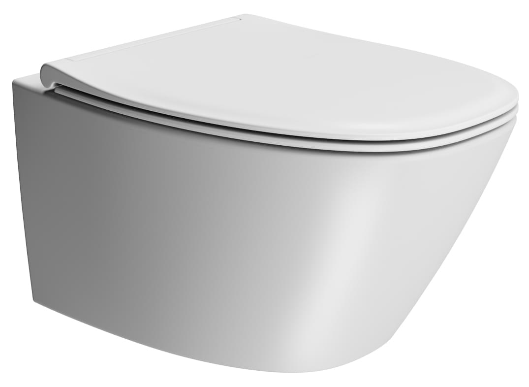 Плитка GSI Modo Унитаз подвесной MODO+ Swirlflush с креплением без сиденья белый матовый  поверхность матовая