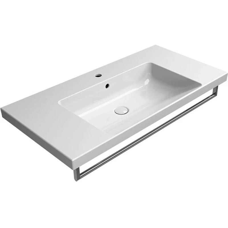 Плитка GSI Norm Раковина подвесная/встраиваемая NORM 1000x500x180 мм с отверстием под смеситель белый  поверхность глянец