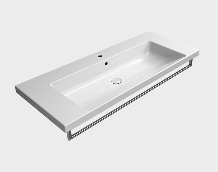 Плитка GSI Norm Раковина подвесная/встраиваемая NORM 1200x500x180 мм с отверстием под смеситель белый  поверхность глянец