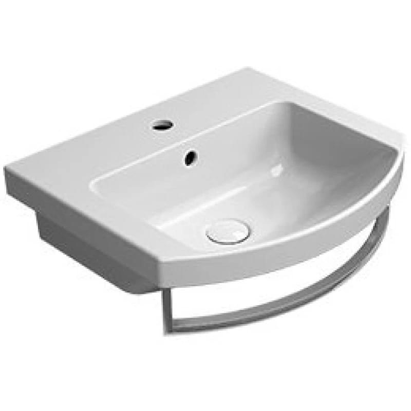 Плитка GSI Norm Раковина подвесная/встраиваемая NORM 510x450x180 мм с отверстием под смеситель белый  поверхность глянец