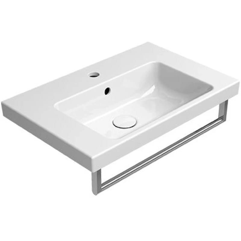 Плитка GSI Norm Раковина подвесная/встраиваемая NORM 600x400x160 мм с отверстием под смеситель белый  поверхность глянец