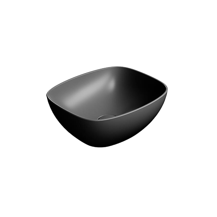 Плитка GSI Nubes Раковина накладная NUBES 400x350x160 мм черный матовый  поверхность матовая