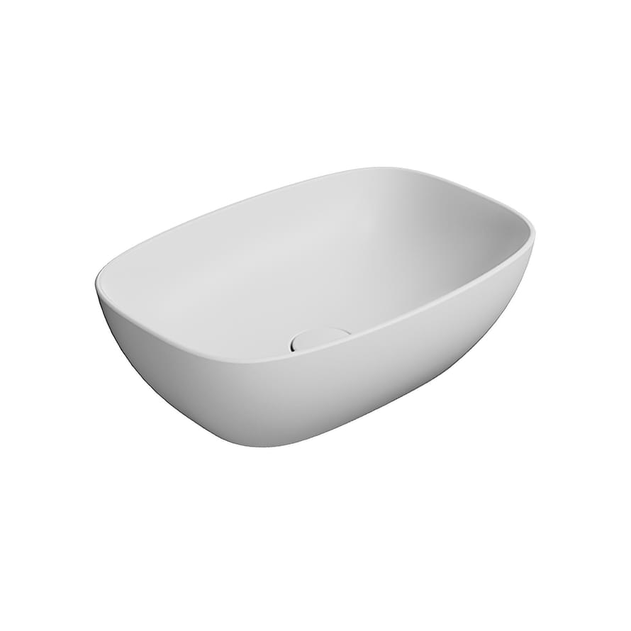 Плитка GSI Nubes Раковина накладная NUBES 500x350x160 мм белый матовый  поверхность матовая