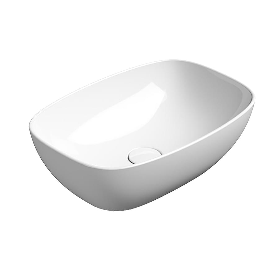 Плитка GSI Nubes Раковина накладная NUBES 500x350x160 мм белый  поверхность глянец