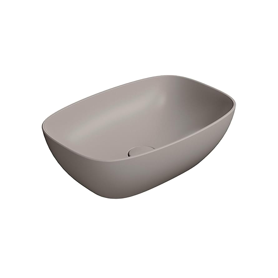 Плитка GSI Nubes Раковина накладная NUBES 500x350x160 мм серый беж матовый  поверхность матовая