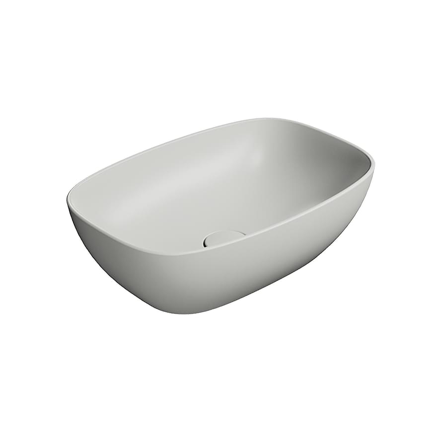 Плитка GSI Nubes Раковина накладная NUBES 500x350x160 мм серый матовый  поверхность матовая