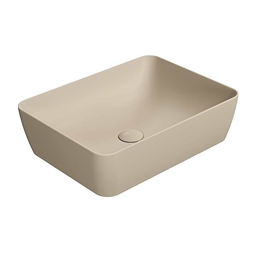 Плитка GSI Nubes Раковина накладная NUBES 500x380x140 мм бежевый матовый  поверхность матовая