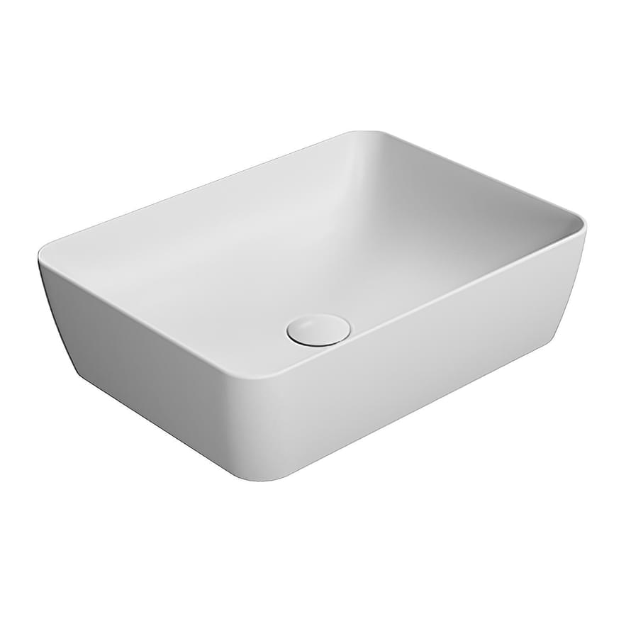 Плитка GSI Nubes Раковина накладная NUBES 500x380x140 мм белый матовый  поверхность матовая