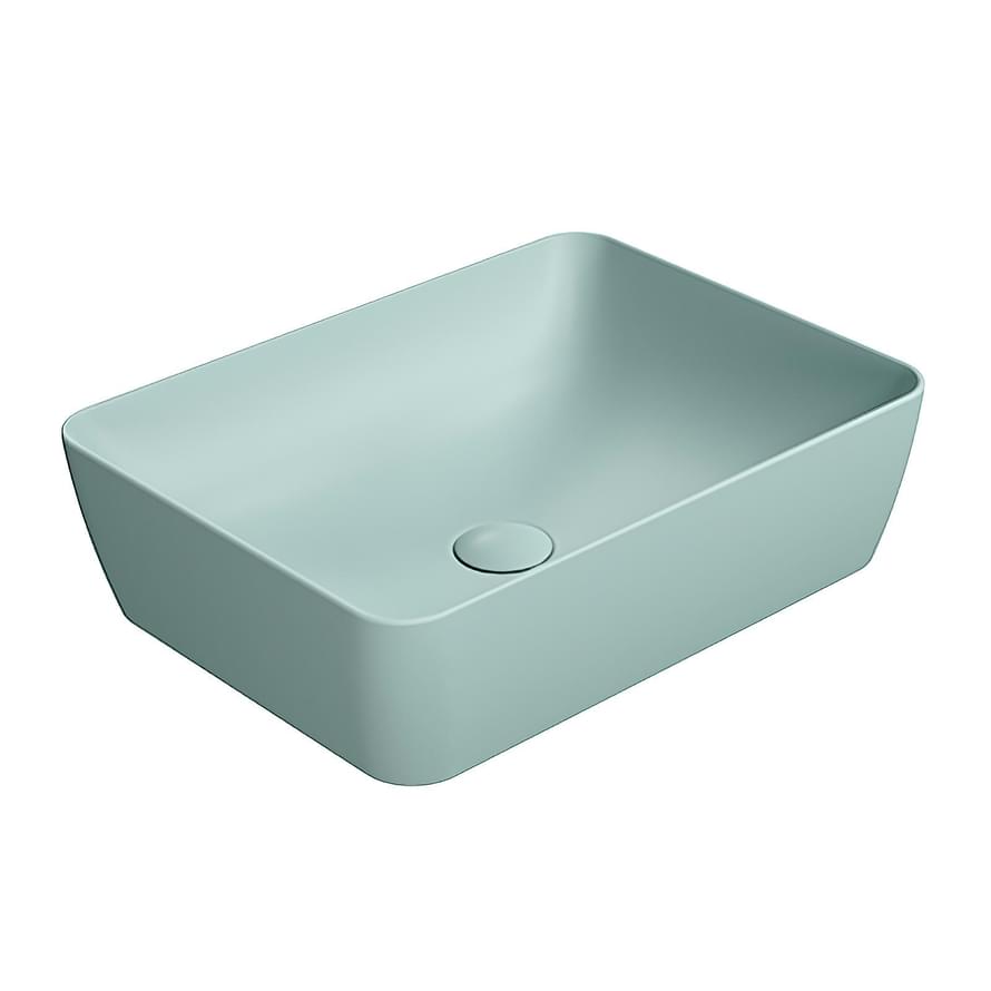 Плитка GSI Nubes Раковина накладная NUBES 500x380x140 мм голубой матовый  поверхность матовая