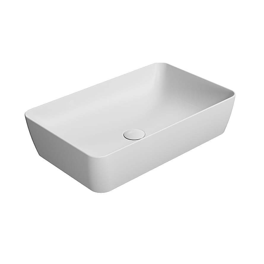 Плитка GSI Nubes Раковина накладная NUBES 600x380x140 мм белый матовый  поверхность матовая