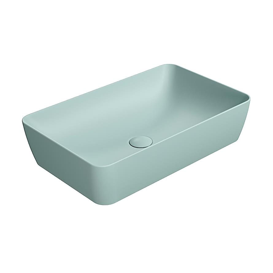 Плитка GSI Nubes Раковина накладная NUBES 600x380x140 мм голубой матовый  поверхность матовая