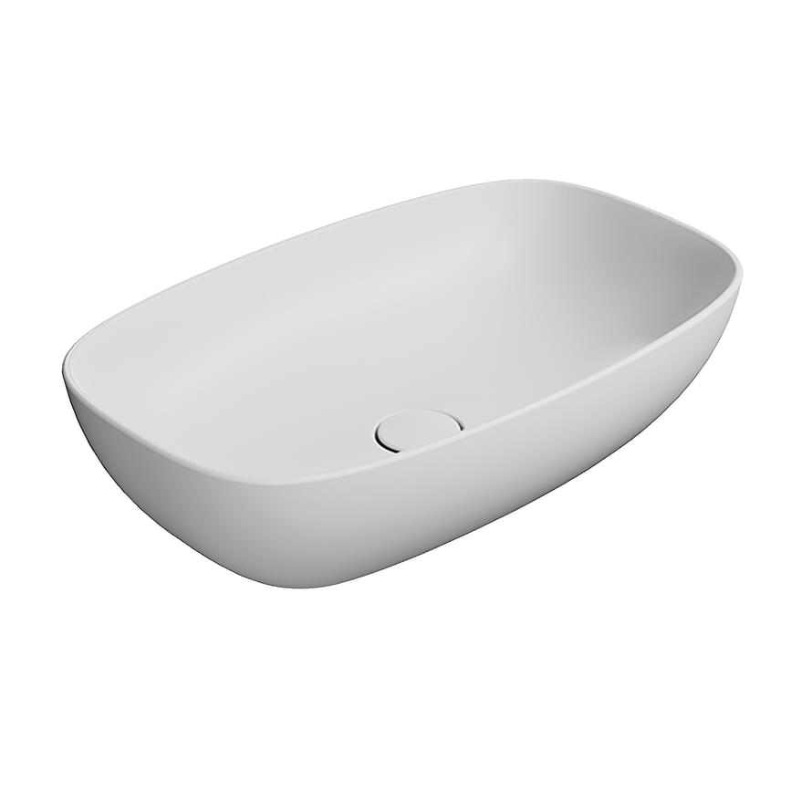 Плитка GSI Nubes Раковина накладная NUBES 600x380x160 мм белый матовый  поверхность матовая