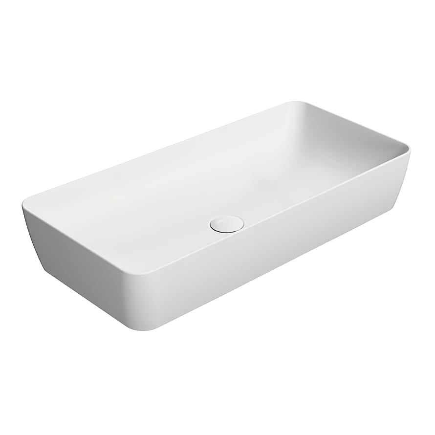 Плитка GSI Nubes Раковина накладная NUBES 800x400x140 мм белый матовый  поверхность матовая