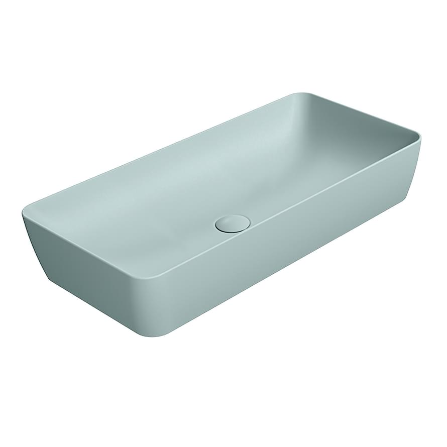 Плитка GSI Nubes Раковина накладная NUBES 800x400x140 мм голубой матовый  поверхность матовая